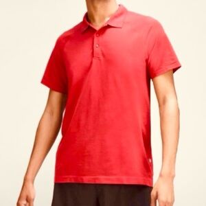 Lululemon Metal Vent Tech Polo Shirt Blood Orange S
